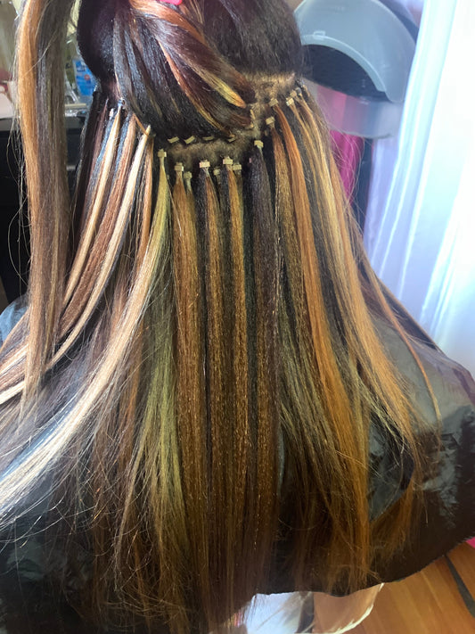 Partial Head Microlink Extension HBL Hair Extensions Hair Service