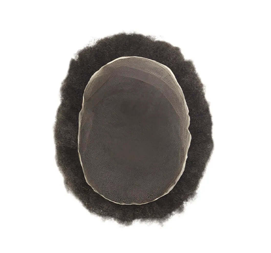 Curly Hair Unit For Men Breathable Swiss Lace Base HBL Hair Extensions Male hair unit