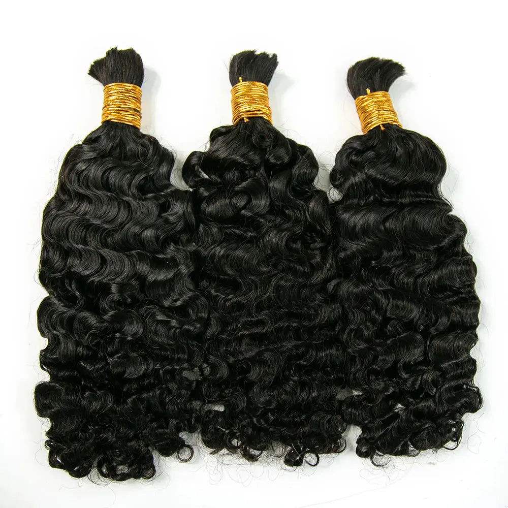 Deep Wave Bulk Hair HBL Hair Extensions Bulk Hiar