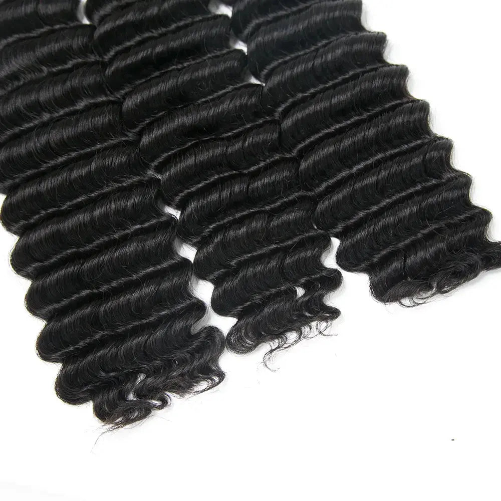 Double Drawn Deep Wave Bulk Hair HBL Hair Extensions Bulk Hiar