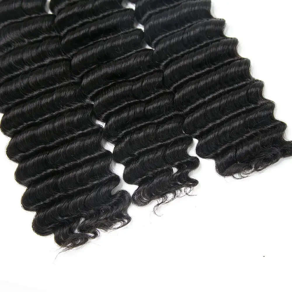 Double Drawn Deep Wave Bulk Hair HBL Hair Extensions Bulk Hiar