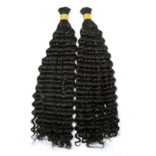 Double Drawn Italian Curl Bulk Hair HBL Hair Extensions Bulk Hiar