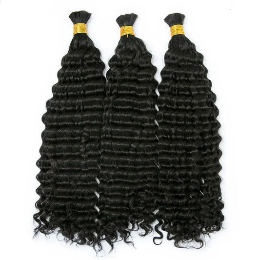 Double Drawn Italian Curl Bulk Hair HBL Hair Extensions Bulk Hiar
