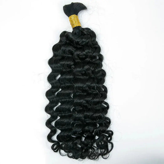 Double Drawn Natural Wave Bulk Hair HBL Hair Extensions Bulk Hiar