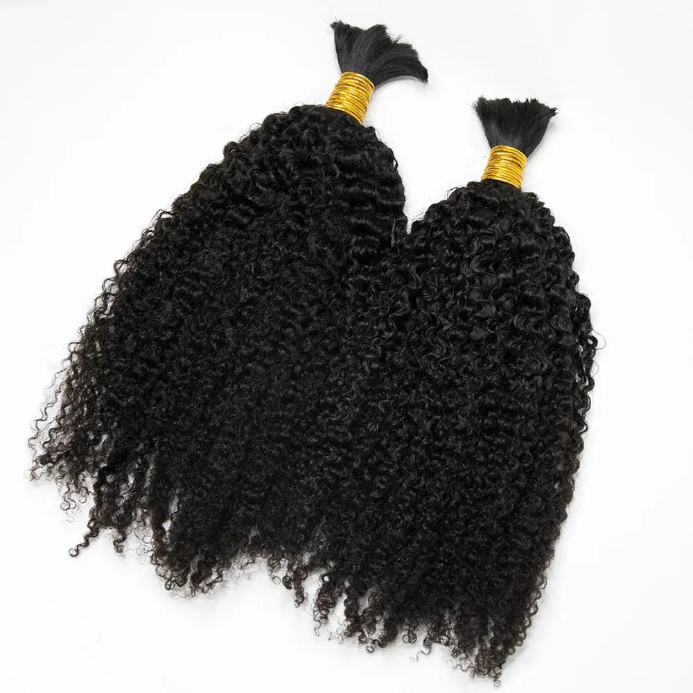 Double Drawn Tight Curly Bulk Hair HBL Hair Extensions Bulk Hiar