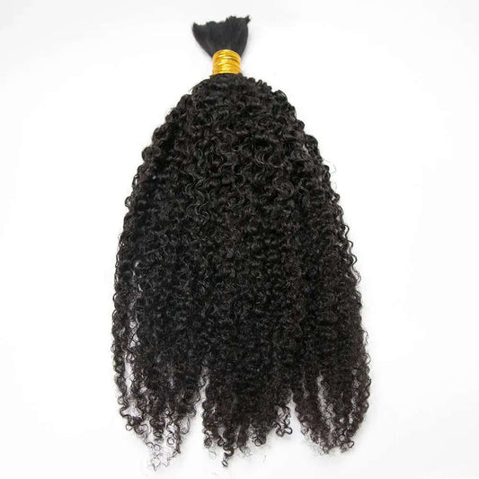 Double Drawn Tight Curly Bulk Hair HBL Hair Extensions Bulk Hiar