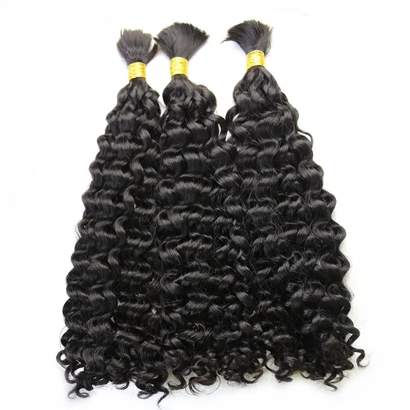 Double Drawn Water Wave Bulk Hair HBL Hair Extensions Bulk Hiar