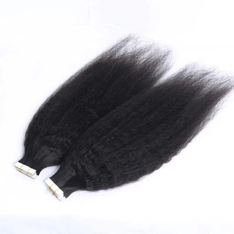 Kinky Straight Tape In HBL Hair Extensions Tape Extensions