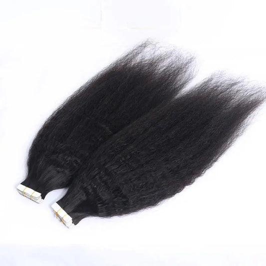 Kinky Straight Tape In HBL Hair Extensions Tape Extensions