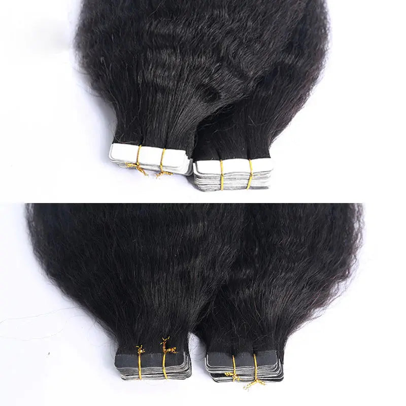 Kinky Straight Tape In HBL Hair Extensions Tape Extensions