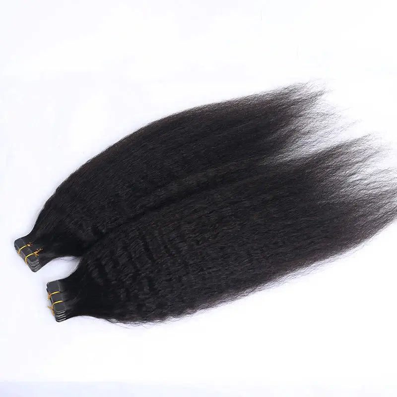 Kinky Straight Tape In HBL Hair Extensions Tape Extensions