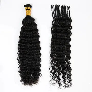 Lux Double Drawn Bulk Pre-Divided Water Wave HBL Hair Extensions Bulk Hiar