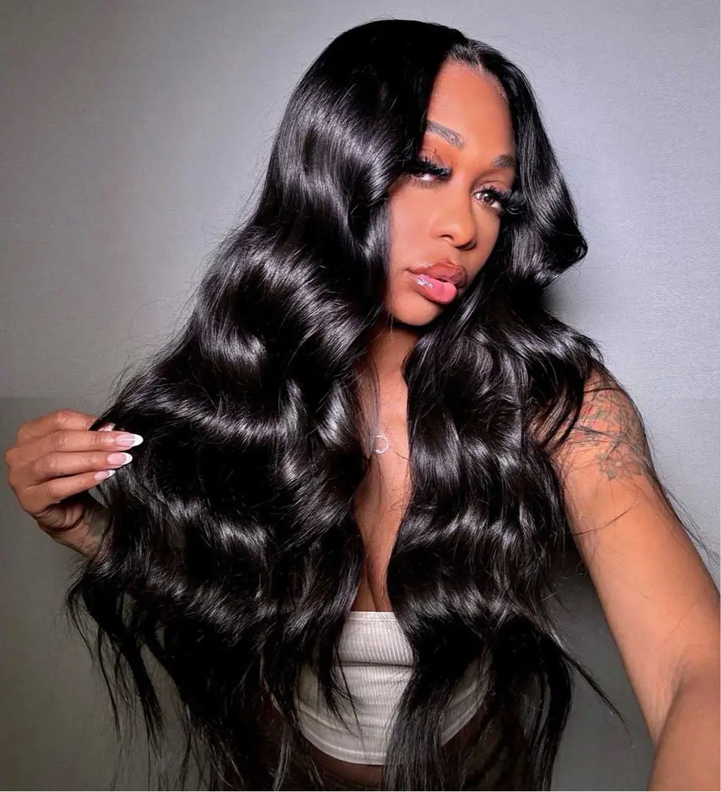 Lux Goddess Burmese Body Wave HD Lace Frontal Wig HBL Hair Extensions Wig