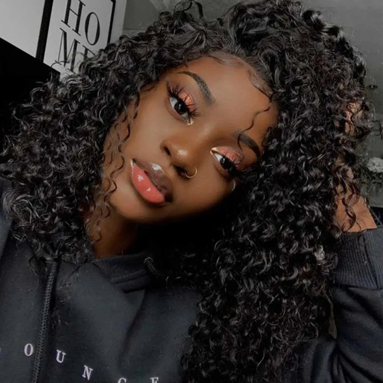 Lux Goddess Burmese Curly HD Lace Frontal Wig HBL Hair Extensions Wig