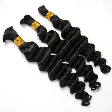 Natural Loose Deep Wave Bulk Hair HBL Hair Extensions