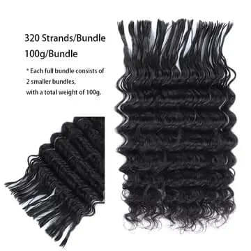 Pre-Divided Deep Wave Bulk Hair HBL Hair Extensions Bulk Hiar