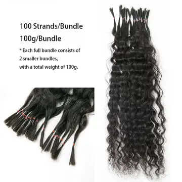 Pre-Divided Water Wave Bulk Hair HBL Hair Extensions Bulk Hiar