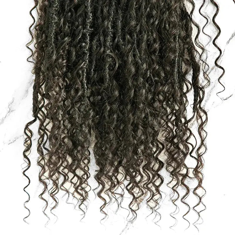 Pre-Looped Crochet Boho Faux Locs With Human Hair HBL Hair Extensions