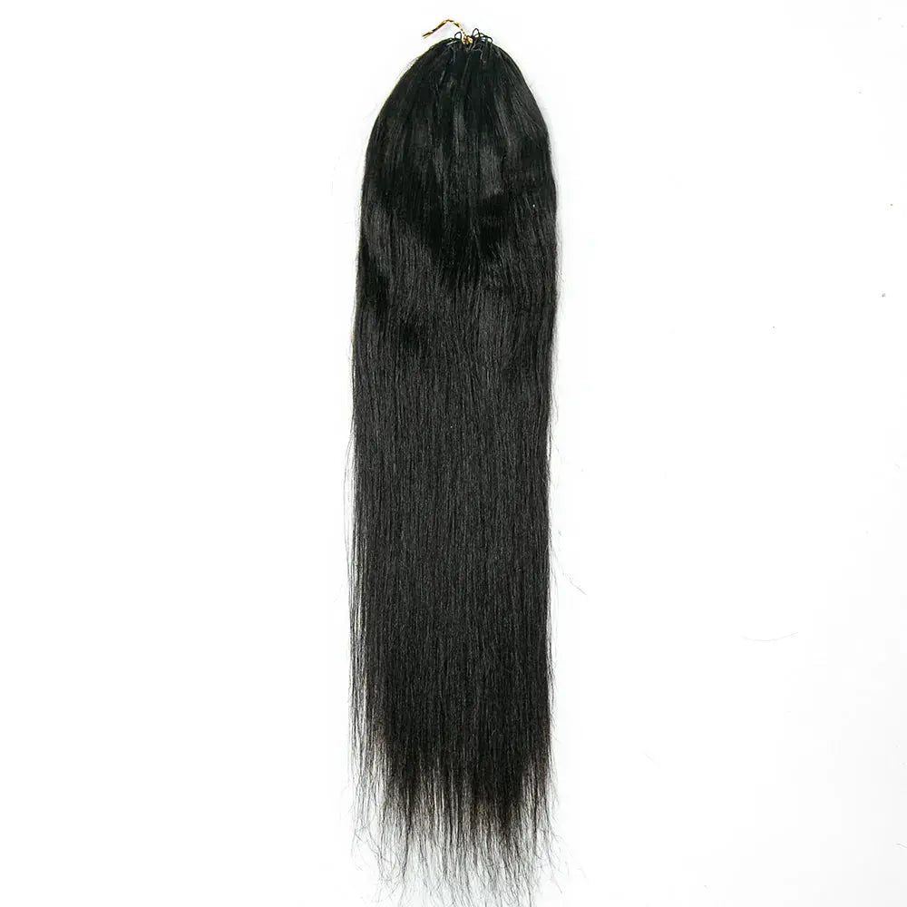Relaxed Light Yaki Straight Crochet Human Hair HBL Hair Extensions Crochet
