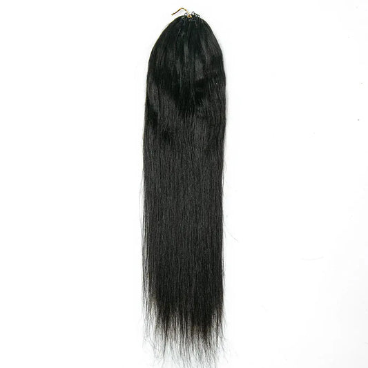 Relaxed Light Yaki Straight Crochet Human Hair HBL Hair Extensions Crochet