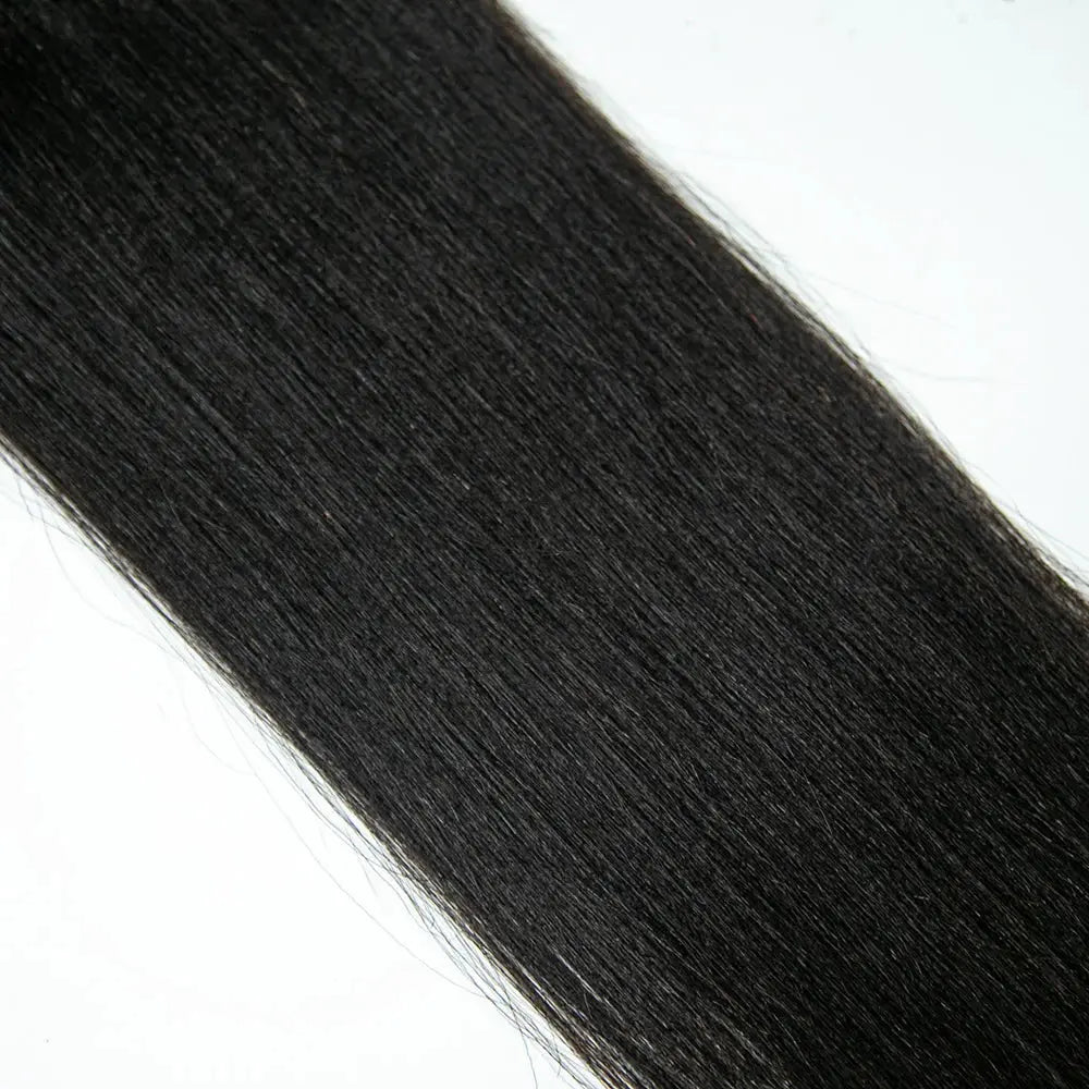 Relaxed Light Yaki Straight Crochet Human Hair HBL Hair Extensions Crochet