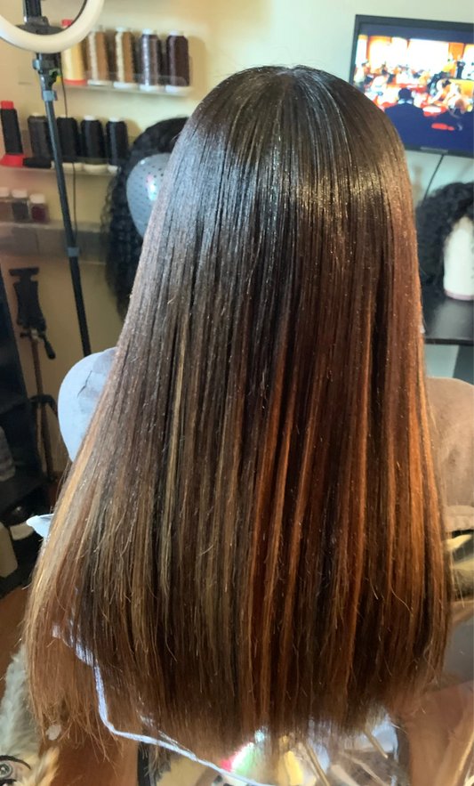 Sew-in Hair Extension Installations: Comprehensive Styling & Protection HBL Hair Extensions Hair Service, Sew in, Weaves, Flat install