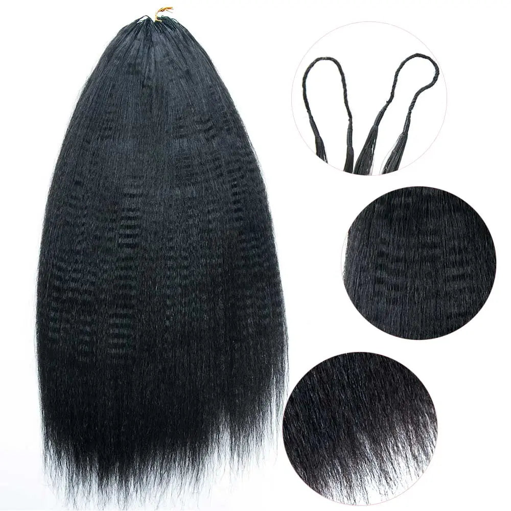 Yaki Straight Crochet Human Hair HBL Hair Extensions Crochet