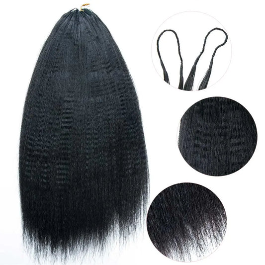 Yaki Straight Crochet Human Hair HBL Hair Extensions Crochet