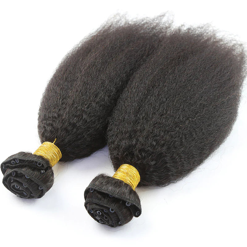Kinky Straight Microlink Weft Hair Extensions HBL Hair Extensions 