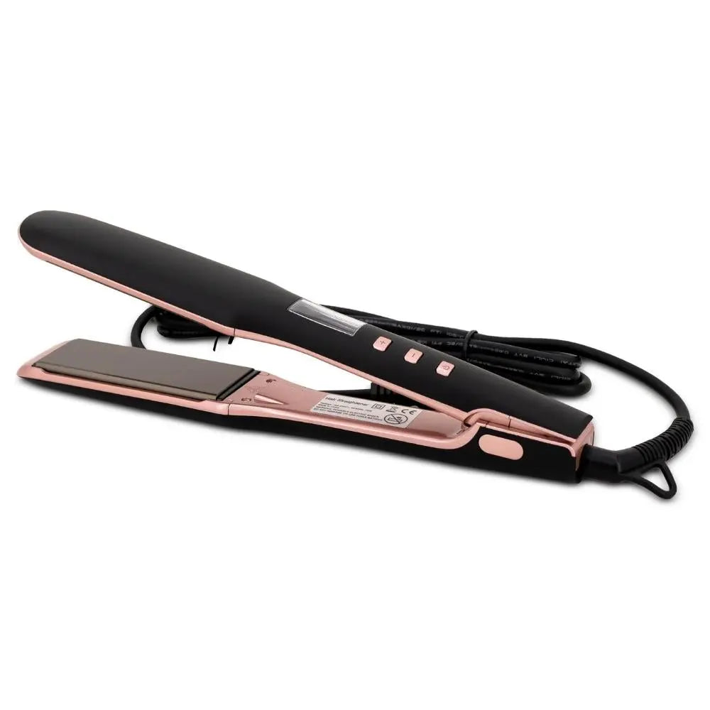 Black and Pink Titanium Flat Iron  480 degrees - HBL Hair Extensions