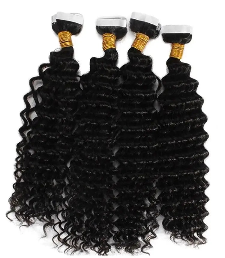 Burmese Deep Wave Tape In Extensions - HBL Hair Extensions