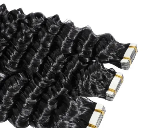 Burmese Deep Wave Tape In Extensions - HBL Hair Extensions