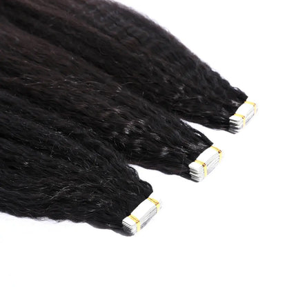 Burmese Kinky Straight Tape in - HBL Hair Extensions