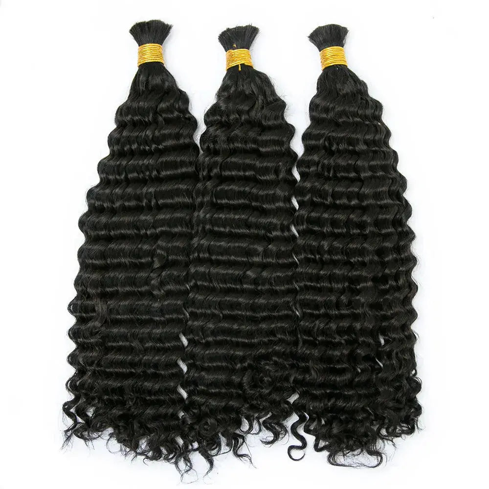 Double Drawn Italian Curl Bulk Hair HBL Hair Extensions Bulk Hiar