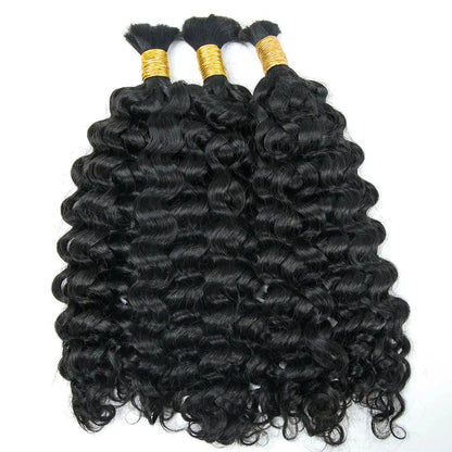 Double Drawn Natural Wave Bulk Hair HBL Hair Extensions Bulk Hiar