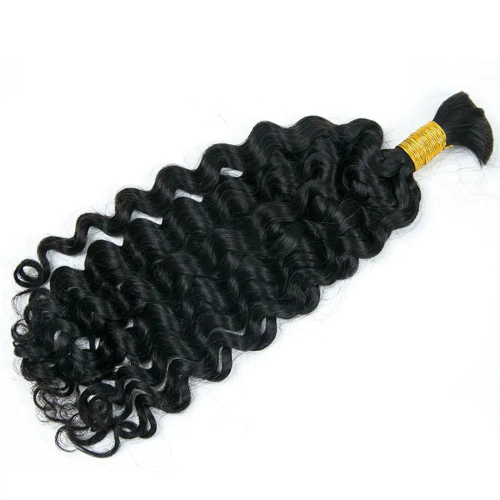 Double Drawn Natural Wave Bulk Hair HBL Hair Extensions Bulk Hiar