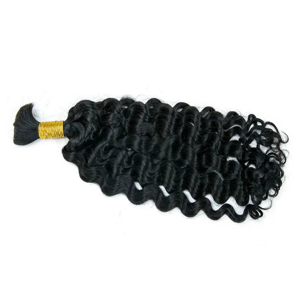 Double Drawn Natural Wave Bulk Hair HBL Hair Extensions Bulk Hiar