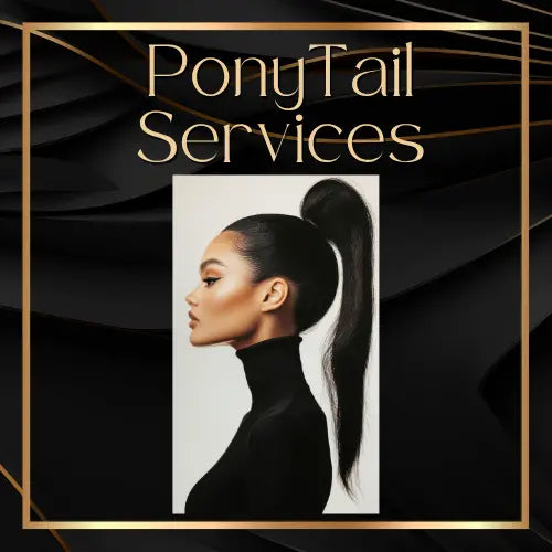 Extended Ponytail: Classic or with Lace Frontal HBL Hair Extensions Hair Service, Ponytail, Lace frontal