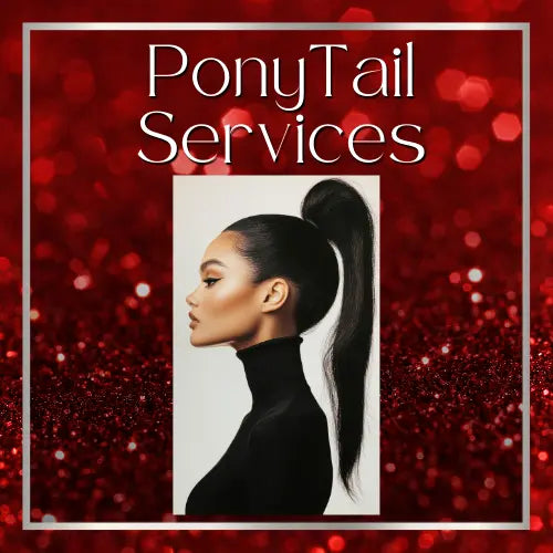 Extended Ponytail: Classic or with Lace Frontal HBL Hair Extensions Hair Service, Ponytail, Lace frontal