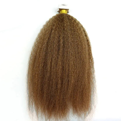 Honey Brown Kinky Straight Tape In - HBL Hair Extensions