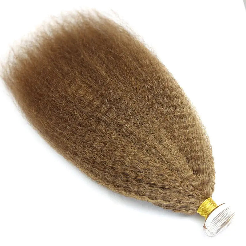 Honey Brown Kinky Straight Tape In - HBL Hair Extensions