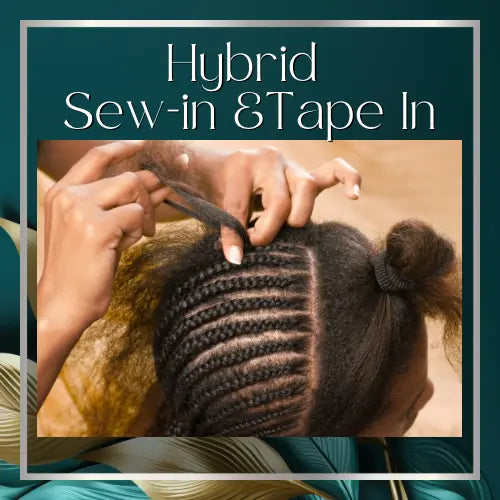 Hybrid Sew-In Extensions HBL Hair Extensions Hair Service, Hybrid extensions, Braidless weave