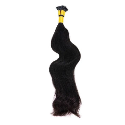 Indian Wavy Natural Black I-Tip - HBL Hair Extensions