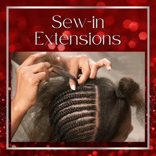 Sew-in Hair Extension Installations: Comprehensive Styling & Protection HBL Hair Extensions Hair Service, Sew in, Weaves, Flat install