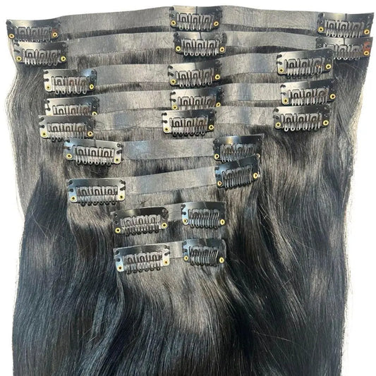 Jet Black Seamless Clip-In - HBL Hair Extensions