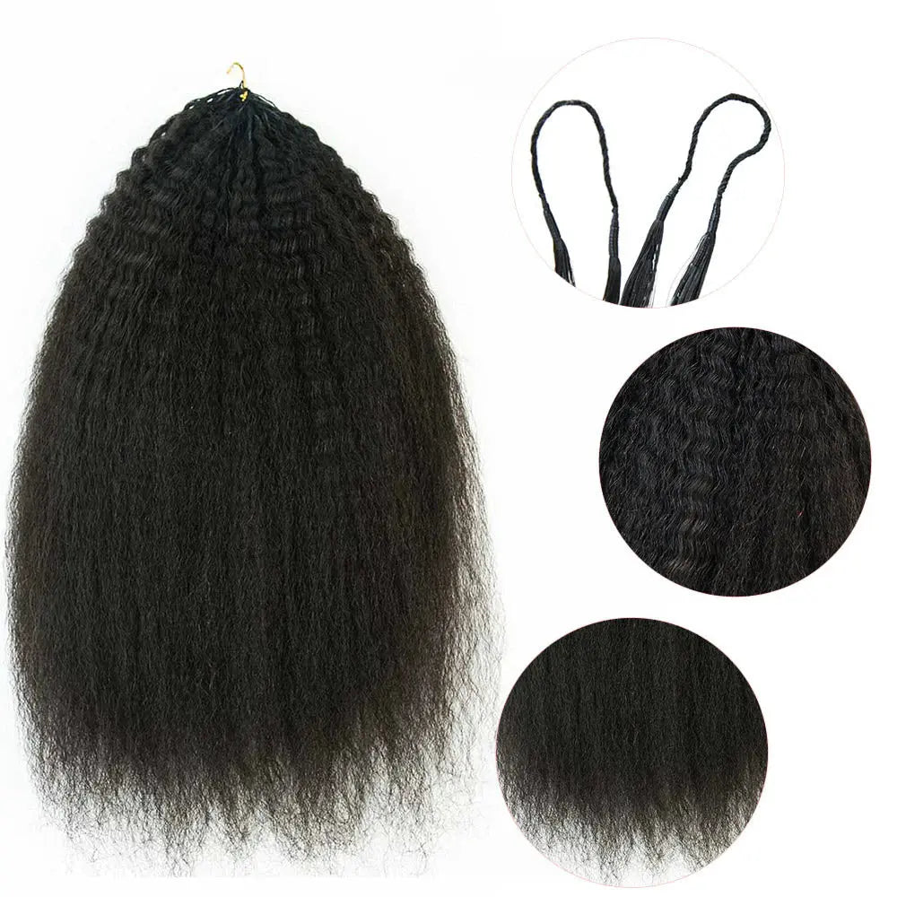 Kinky Straight Crochet Human Hair HBL Hair Extensions Crochet