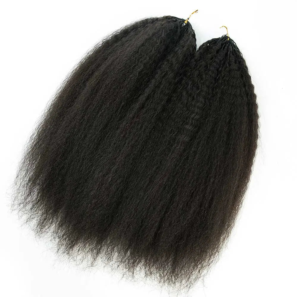 Kinky Straight Crochet Human Hair HBL Hair Extensions Crochet