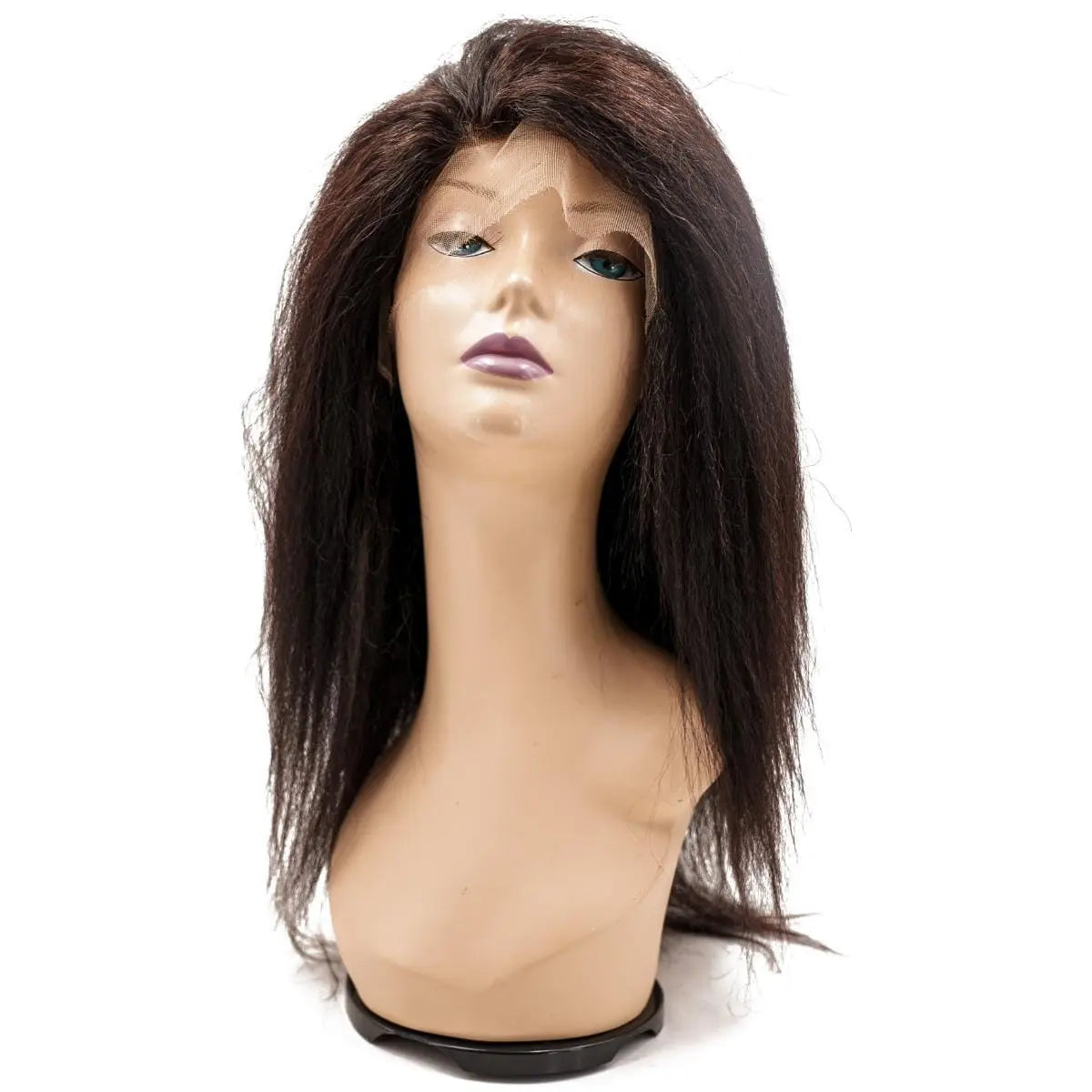 Kinky Straight Mono Lace Front PU Medical Wig - HBL Hair Extensions