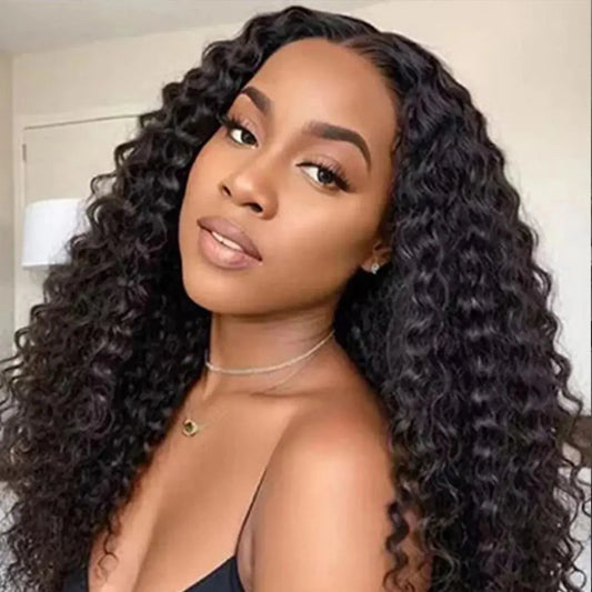 Lux Goddess Burmese  Deep Wave HD Lace Frontal Wig HBL Hair Extensions Wig