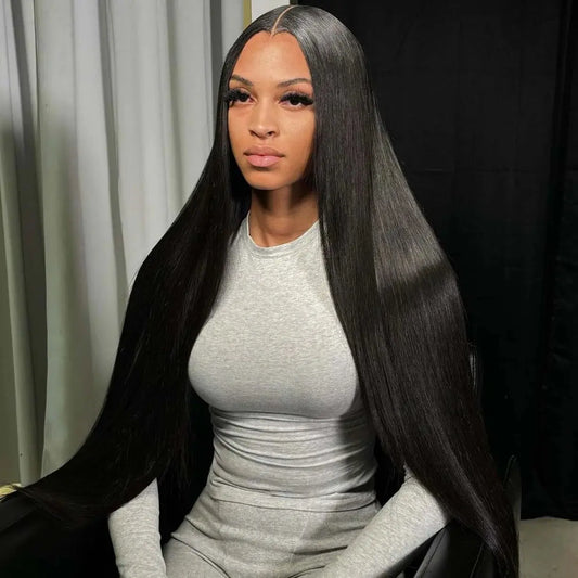 Lux Goddess Burmese Straight HD Lace Frontal Wig HBL Hair Extensions Wig